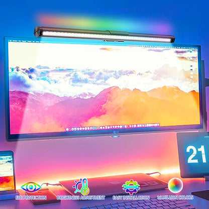 LED Monitor Light Bar Computer Screen Hanging Lights RGB  Atmosphere Table Lamp For Work Study Read Gaming Dimming Lighting 44cm
