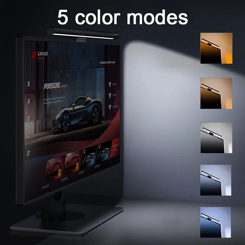 LED Monitor Light Bar Computer Screen Hanging Lights RGB  Atmosphere Table Lamp For Work Study Read Gaming Dimming Lighting 44cm